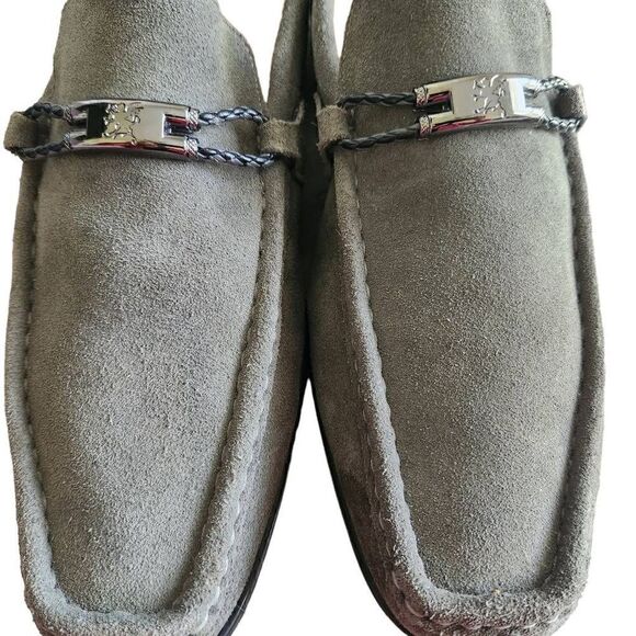 Stacy Adams Suede Loafers Mens 11.5 Neville Moc Toe Bit Loafer Gray Leather‎ main image 7